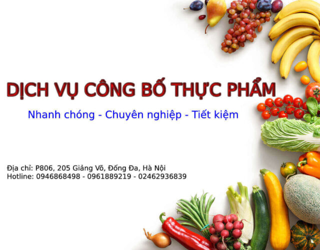 dịch vụ công bố thực phẩm
